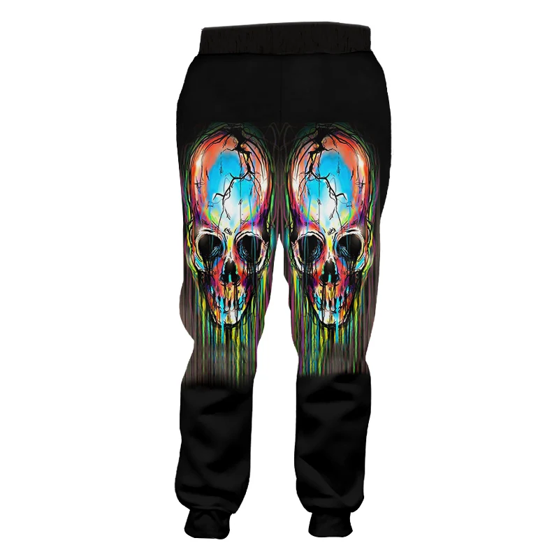 UJWI прямые поставки спортивные штаны для мужчин крутой принт цветной череп 3d