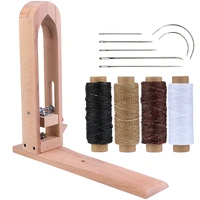 lmdz leather stitching pony table desktop leather sewing pony horse clamp with 50m flat thread and stitching needle