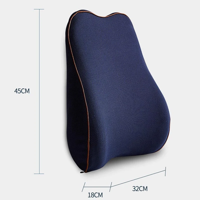 

Car Office Seat Cushion Lumbar Support Waist Protection Memory Cotton Pillow Posture Correction Driver Driving Seat Pad Parts