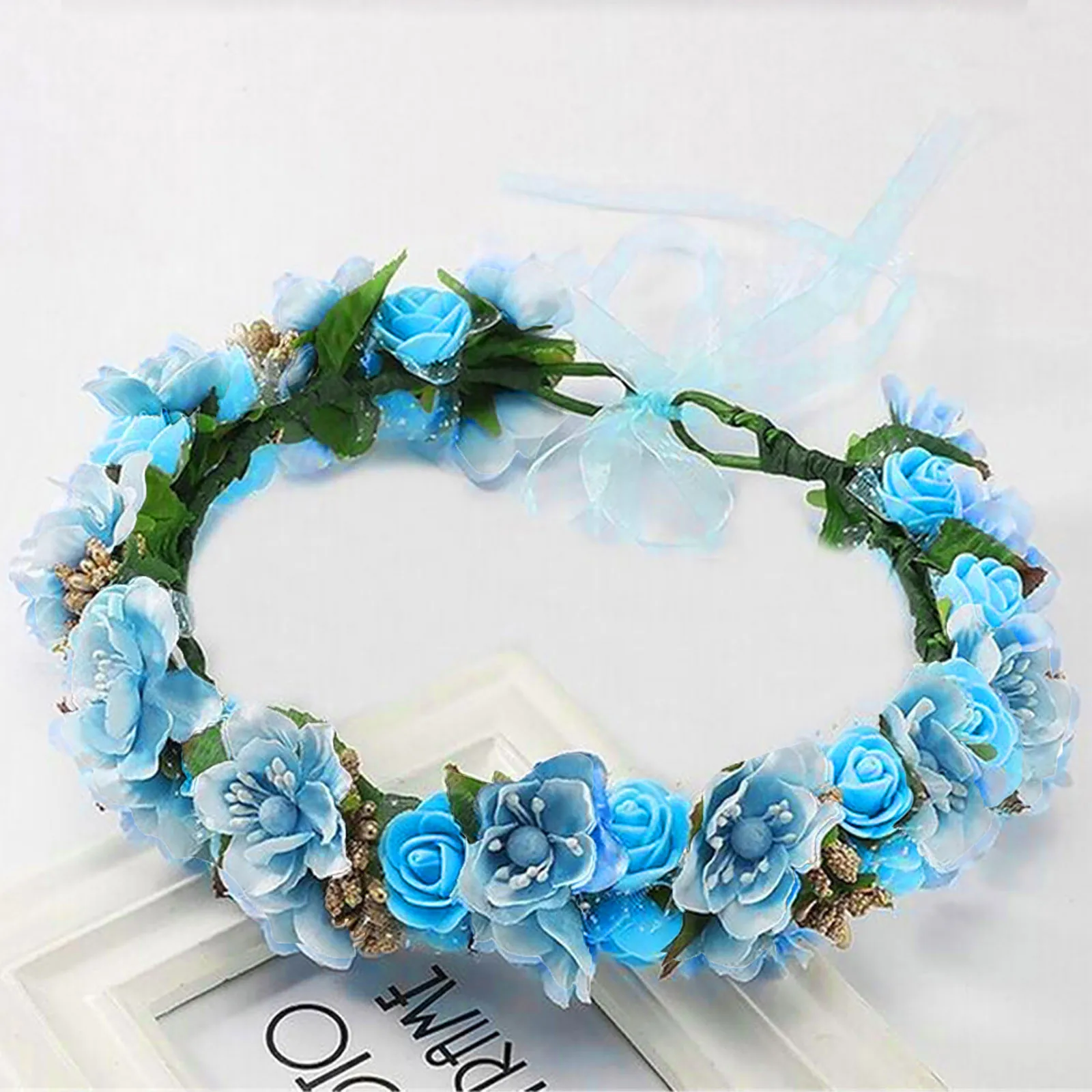 

Women Bridal Flower Garland Headband Flower Crown Hair Wreath Crown Headpieces Bridal Flower Girls Garland