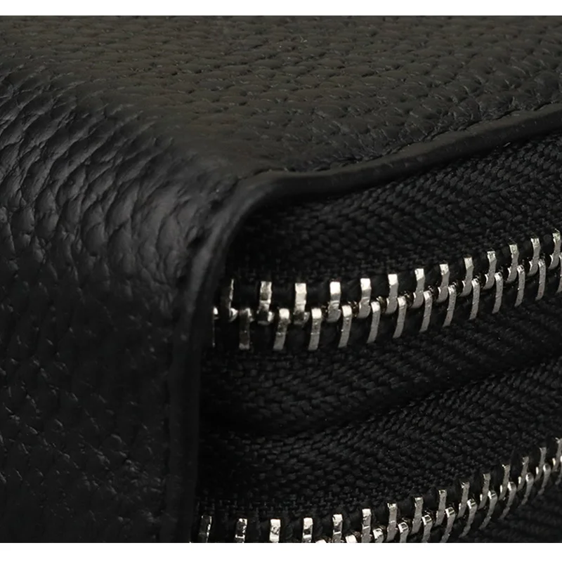 COMFORSKIN, Новое поступление, натуральная кожа, RFID, противоугонная щетка, держатель для карт, большая емкость, двойная молния, отделение для карт, кошельки