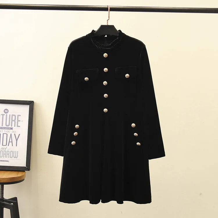 Бархатные платья больших размеров для женщин модное и повседневное