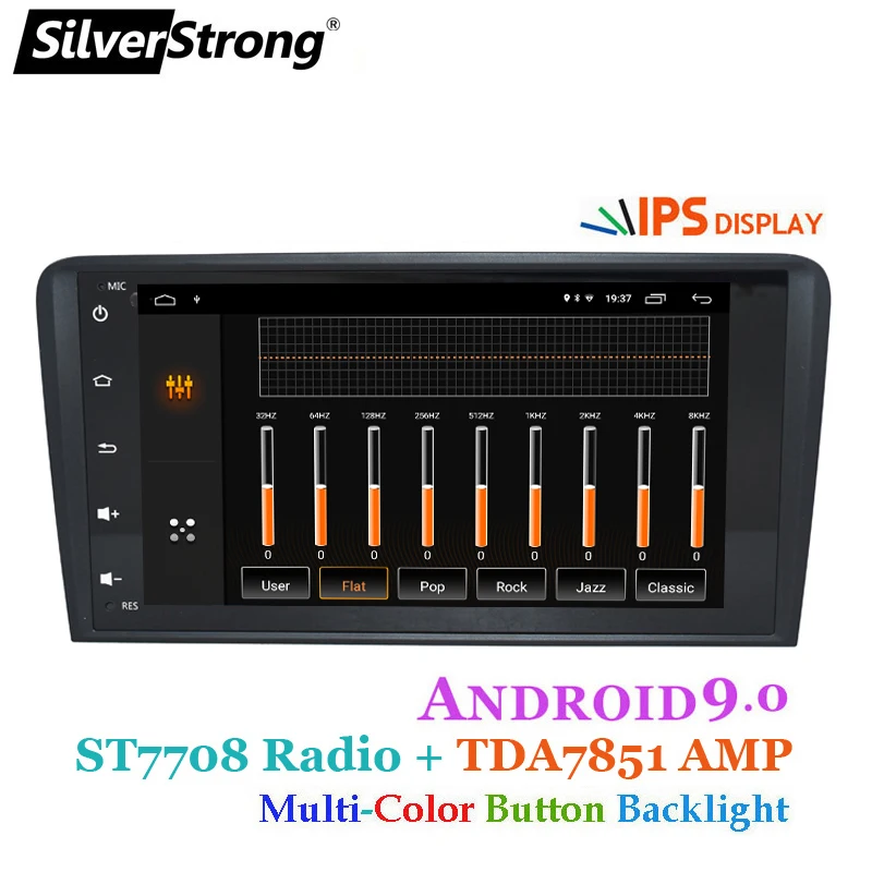 SilverStrong 2Din Android9.0 автомобильный DVD для Audi A3 S3 2003 2004-2011 2008 A3 автомобильное радио DVD gps навигации S3 2 Дина DVD A3