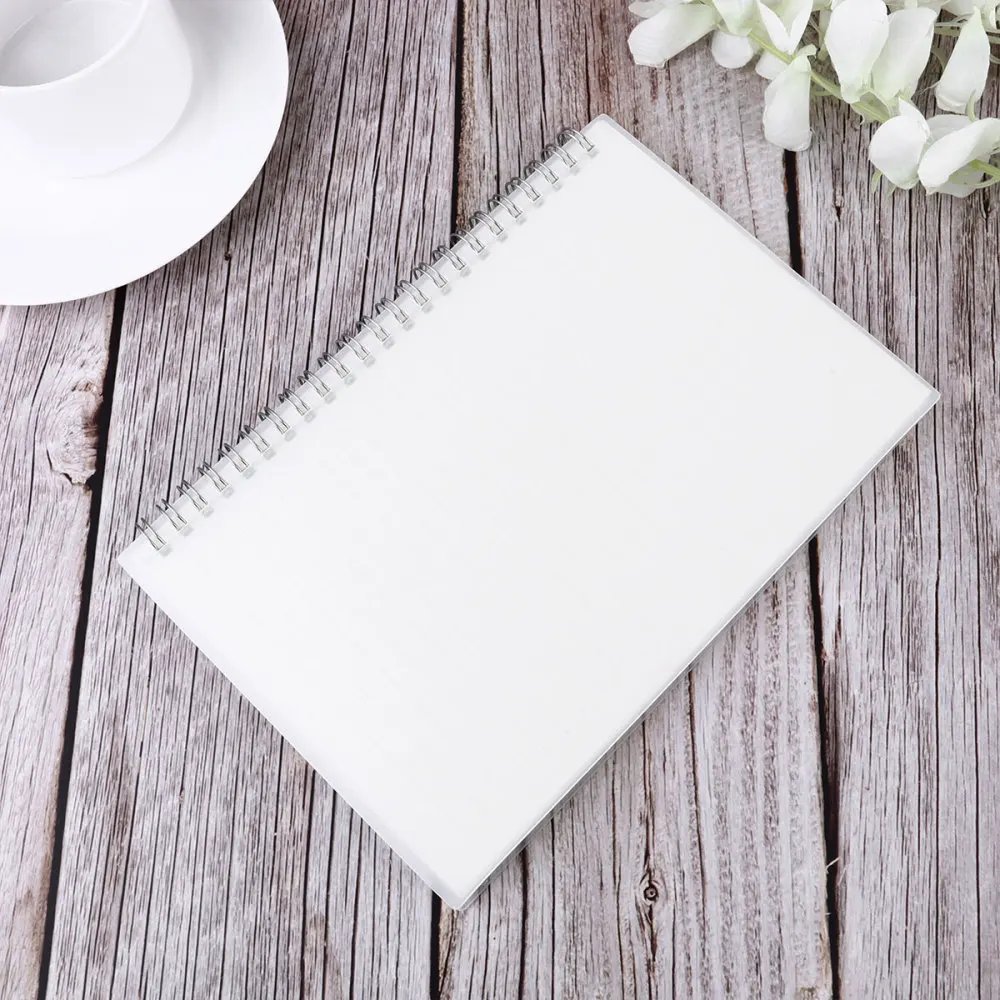 

2Pcs Minimalist Spiral Notebook Dull Polish Coil Notebook Transparent Notepad