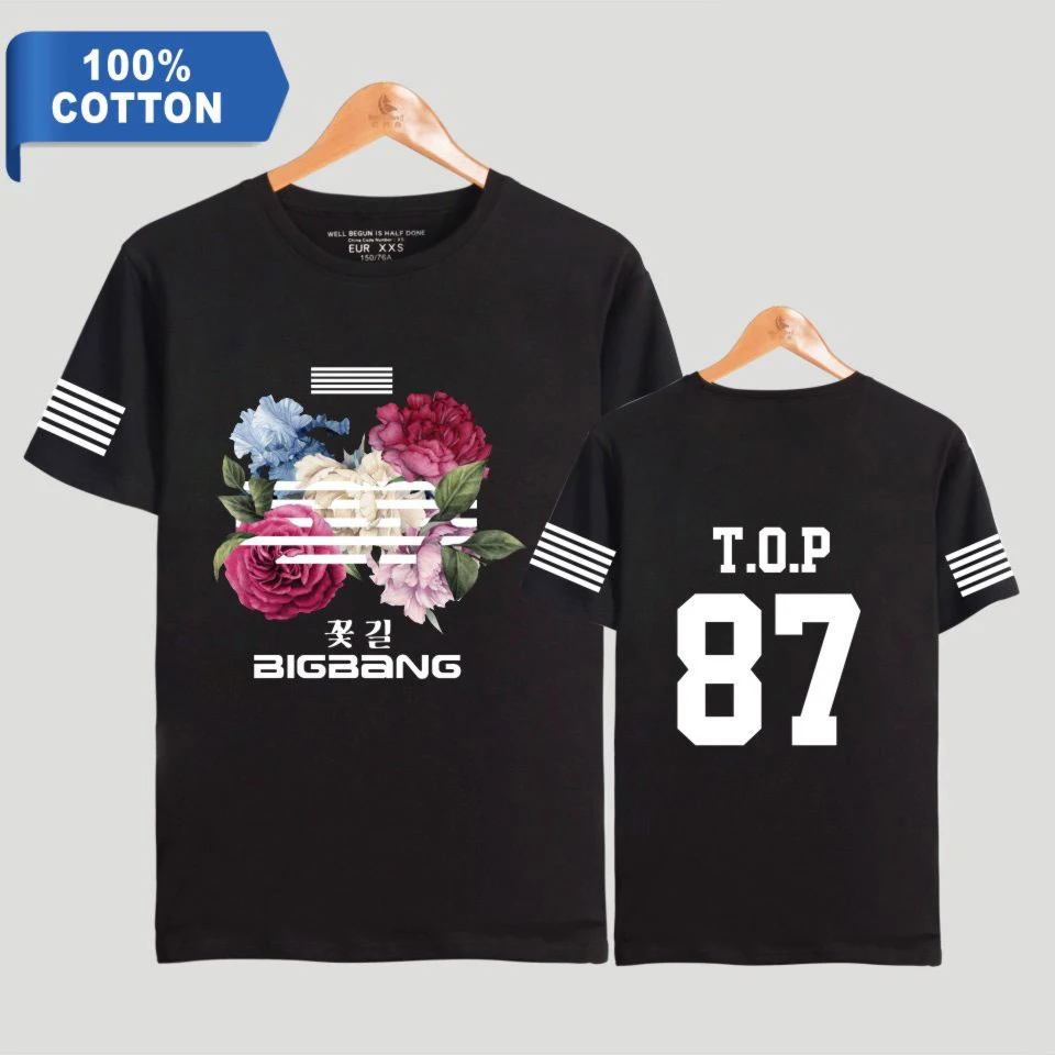 Flower Road Print Tshirt Men Women T Shirt Fashion Harajuku Short Sleeve Summer Comfortable Breathable T-shirts Bigbang T-shirt | Женская