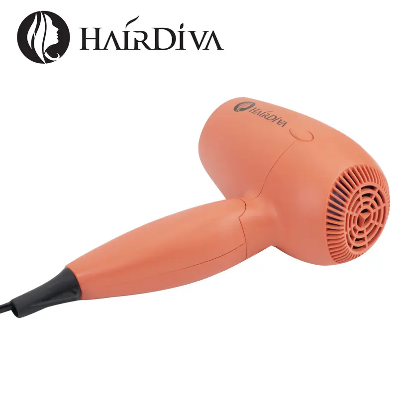 Компактный мини-фен для волос с двойной раскладной ручкой HairDiva Corel