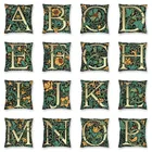 С подсветкой, Вильям Моррис, Цветочный стиль, буква, квадратная наволочка, украшение для дома, искусственная подушка, чехол для дивана