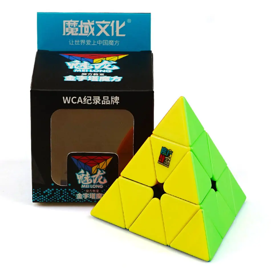 Moyu Meilogn 3x3 куб 3x3x3 Пирамида волшебный куб 3 слоя без наклеек WCA брендовый куб пазл игрушки для детей детский подарок - Цвет: Stickerless