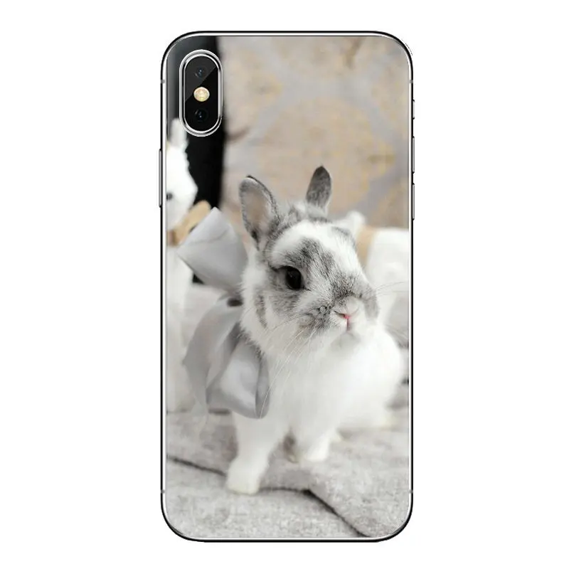 Силиконовый чехол для телефона белый серый детский постер с кроликами samsung Galaxy S3