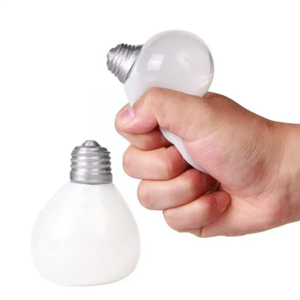 

Simulation Light Bulb Press Strap Decompression Toy Cute Antistress Squish Slow Rising Pressure Stress Relief Toys For Adul V4H6