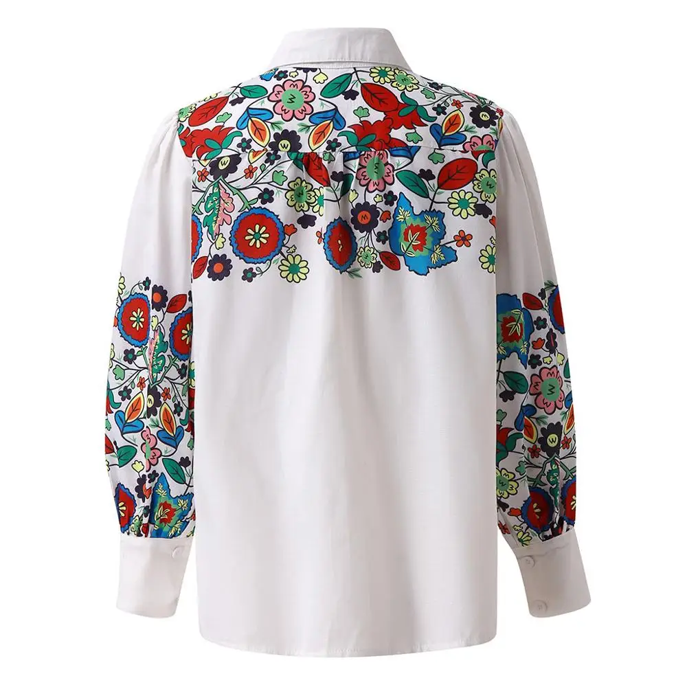 Женский топ модная пикантная рубашка на пуговицах с длинным рукавом и V образным