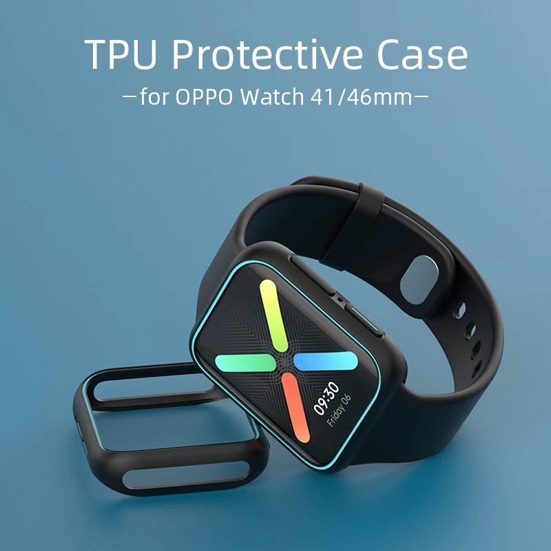 

TPU Protective Case for OPPO Watch 41/46mm Cover Bumper Lightweight Protector Shell for OPPO Watch 41mm 46mm Accessories
