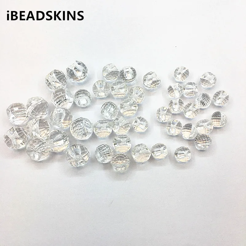 Новое поступление! (выбрать размер) прозрачные граненые шариковые бусины для