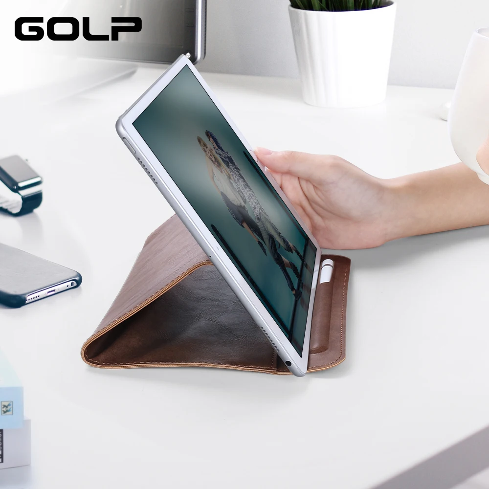 GOLP рукав Чехол для iPad Pro 10,5 Air 3 чехол с карандашом, из искусственной кожи с откидной крышкой для iPad Pro 10,5 чехол