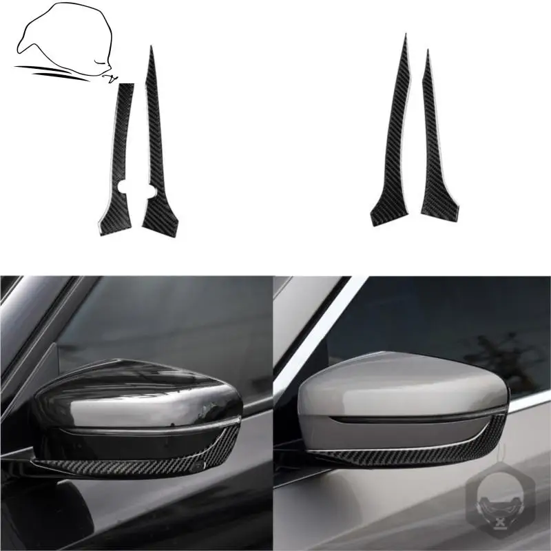 

For BMW G30 2018-2019 G11 2016-2019 Carbon Fiber Interior Rearview Mirror Strips Covers Trim Stickers Decoration Accessories