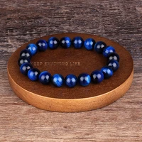 fashion royal blue tiger eye beads bracelets women 6 12mm luxury charm natural stone braslet for man handmade jewelry pulseras