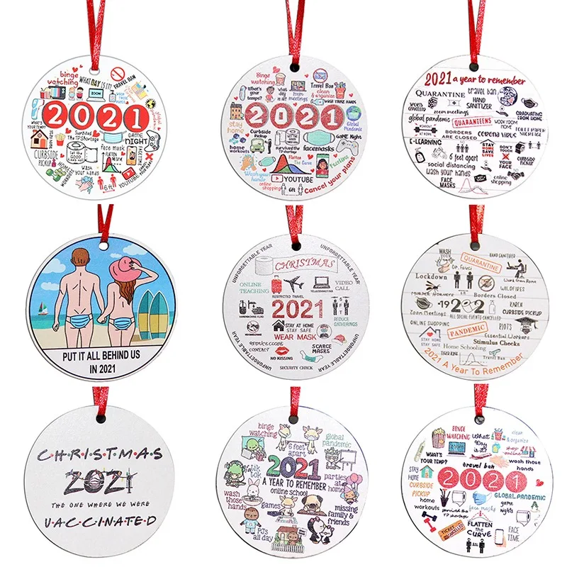 

Christmas 2021 Wooden Pendants Xmas Tree Hanging Ornaments DIY Wood Crafts For Home Christmas Party New Year Decorations