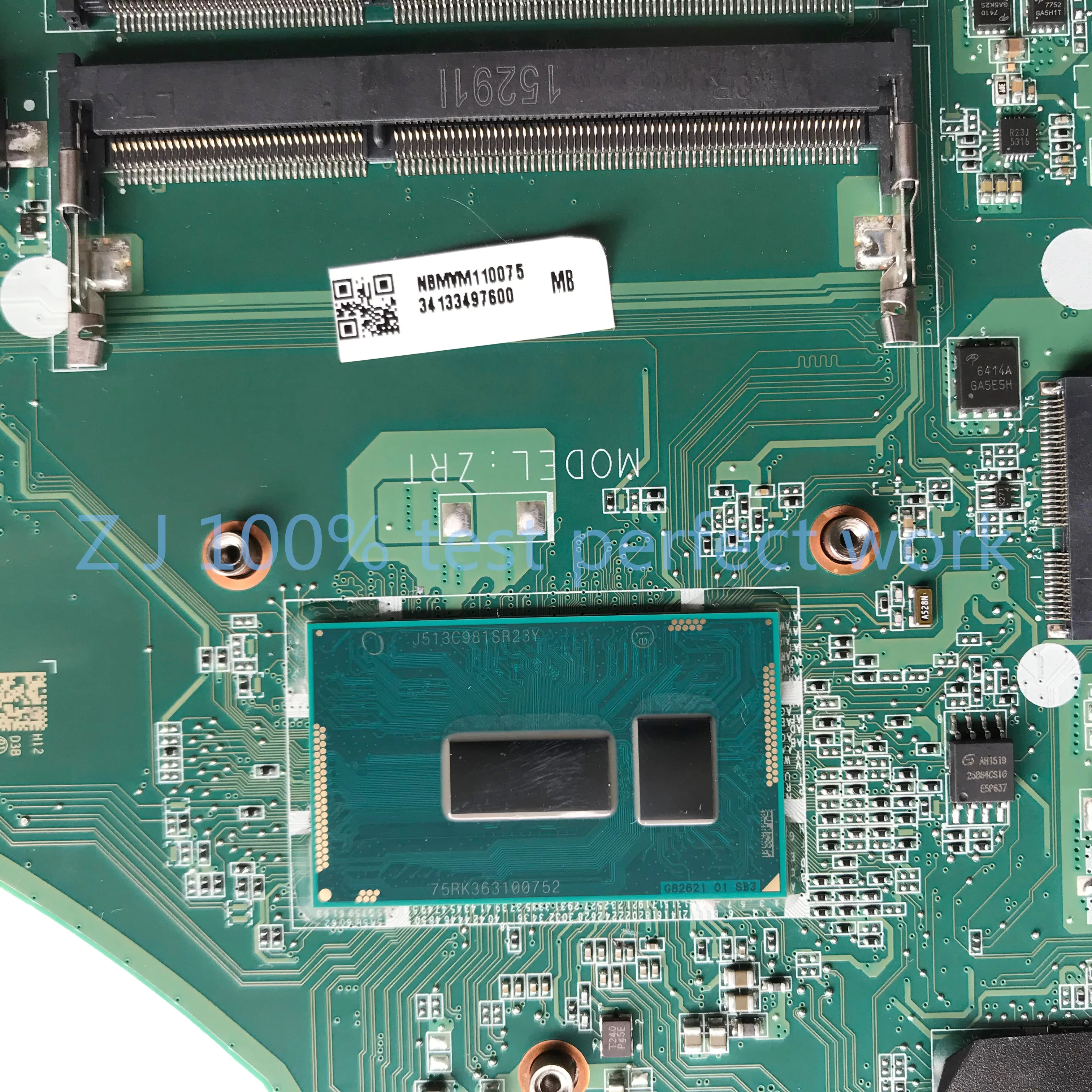 Материнская плата для ноутбука Acer Aspire E5-573G NBMVM11007 DA0ZRTMB6D0 с процессором SR23Y I5-5200u