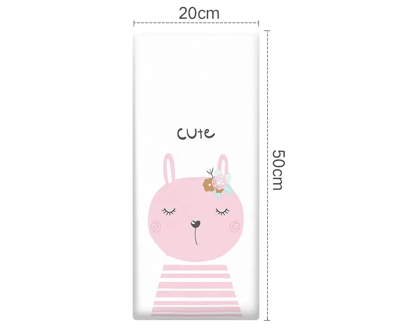 20cmx50cmx2pcs Креативные мягкие наклейки для сумок с рисунками из мультфильмов татами на английском языке, настенные 3D наклейки для спальни - Цвет: 20cmx50cmx2pcs