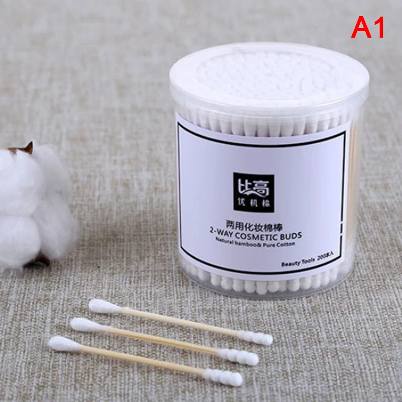 

200pcs/box makeup cotton swab double head color disposable cotton