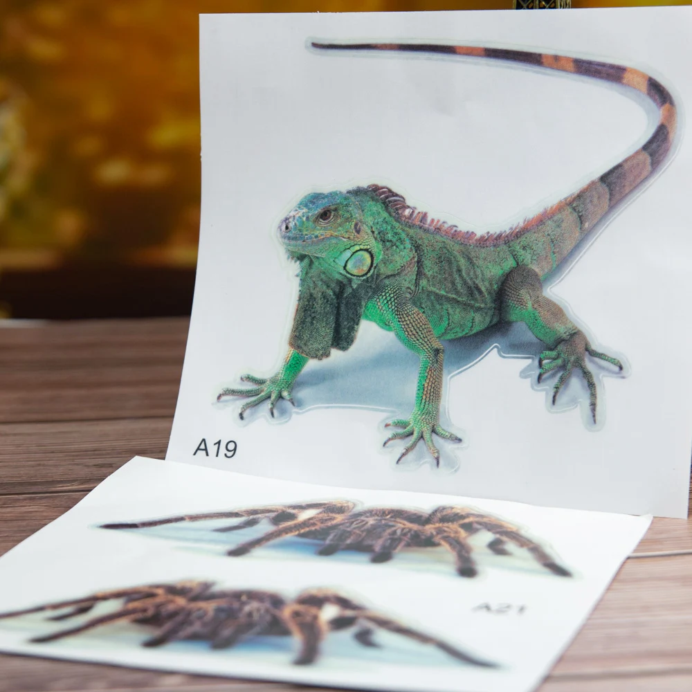 3D наклейки с животными на стену паук ящерица Скорпион виниловая Автомобильная