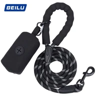 2021 new leash reflective nylon round rope explosion proof okinetic pouch bag set wholesale dog accessories