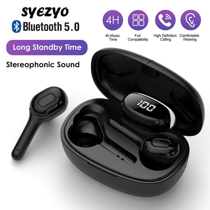 

T9S Wireless Headphones Bluetooth Earphones 6D Surrounds Sound Gaming Headsets Sports Earbuds For Huawei Iphone Oppo Xiaomi TWS