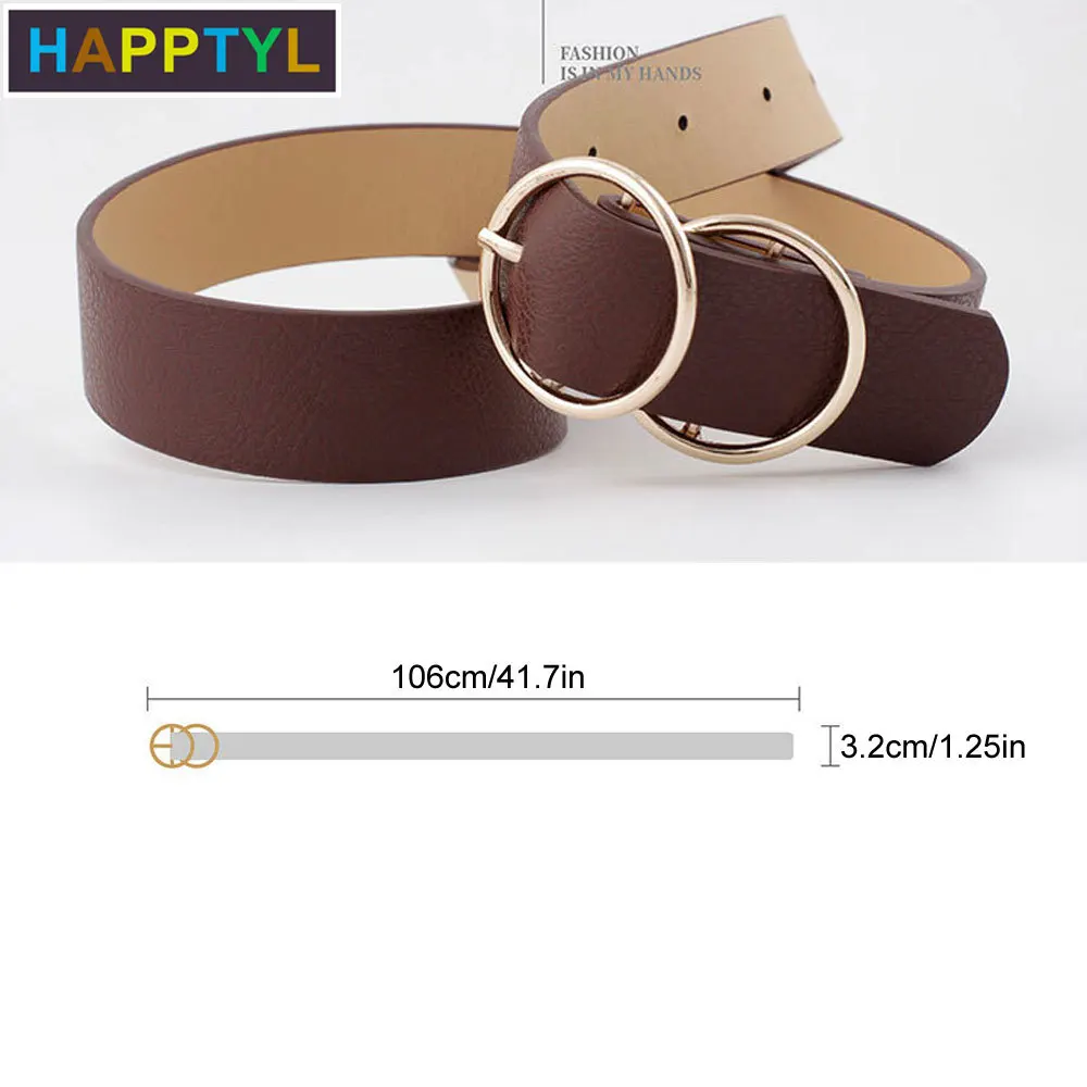 HAPPTYL 1 шт. Модный женский ремень из искусственной кожи для джинсов брюки с