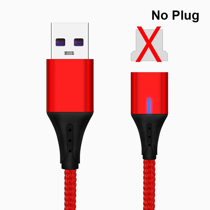 Магнитный кабель 5A Supercharge Micro usb type C, зарядный провод для huawei P30 P20 mate 20 Pro, линия быстрой зарядки для iPhone XS MAX - Цвет: Only Red Cable