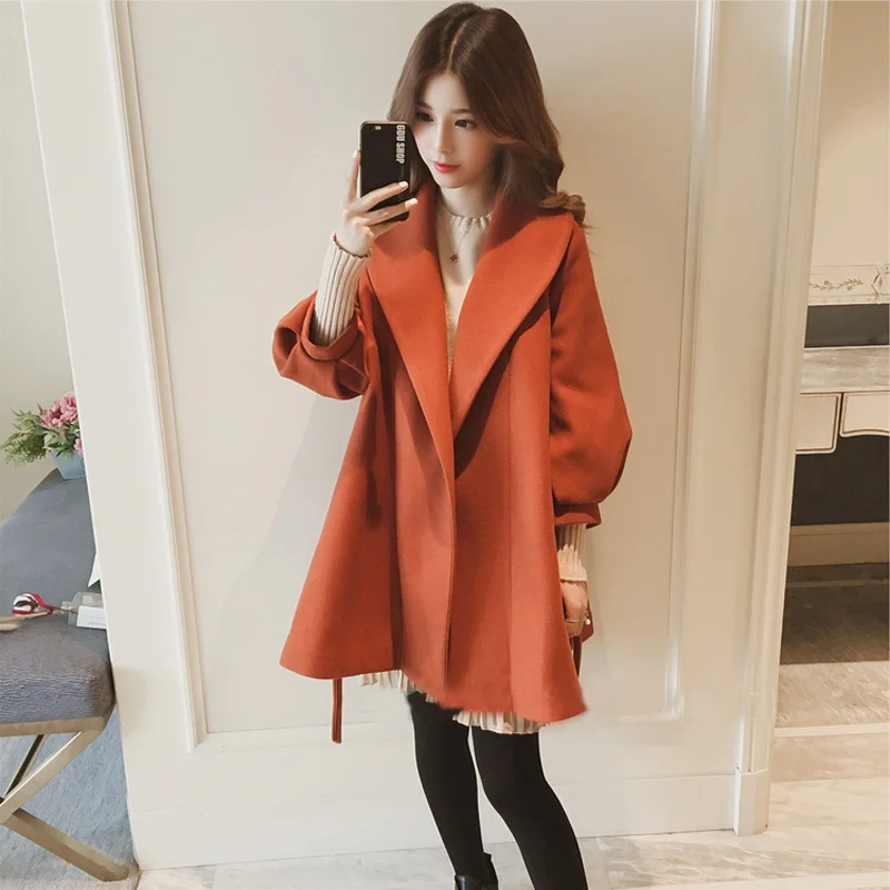 2019 Women Winter Wool Blends Female Long Style Coat Jacket Girls Thick Warm Coats Ladies Open Stitch Feminino Jackets | Женская одежда