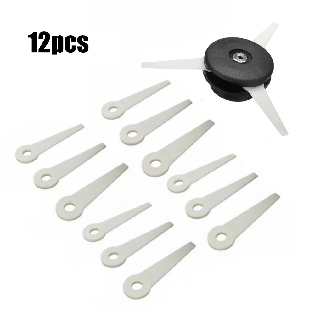 

12pcs 0.475" Plastic Blades For Stihl Trimmer Polycut POLY CUT 6-3 20-3 10-3 41-3 For Hoffco Slasher Heads Garden Tools Parts