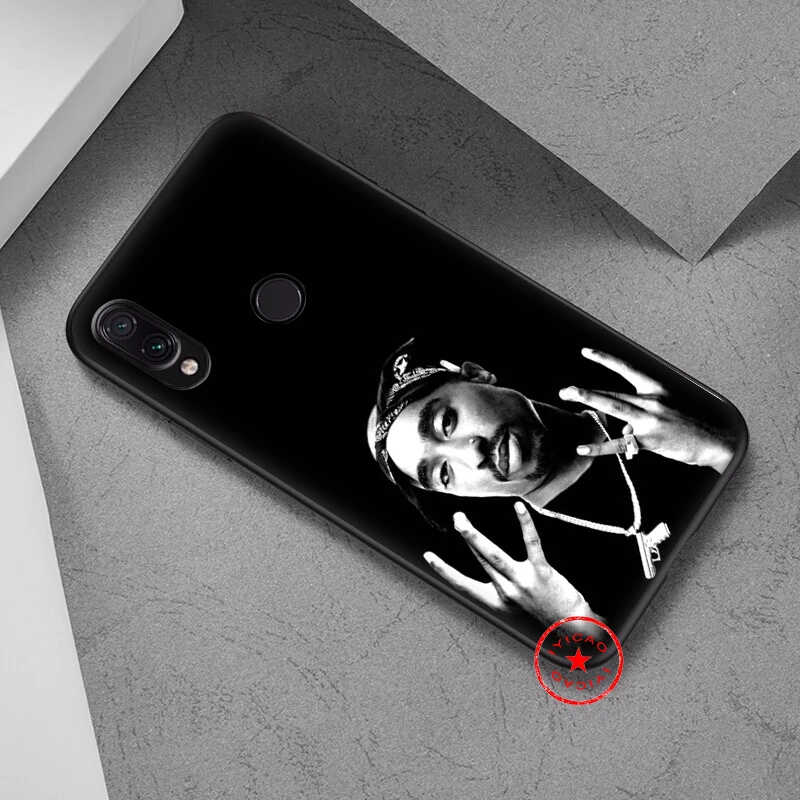 2Pac для телефона с изображением Тупака Шакура мягкий чехол Xiaomi Redmi Note 8 iPhone 7 6 Plus 5 iPad