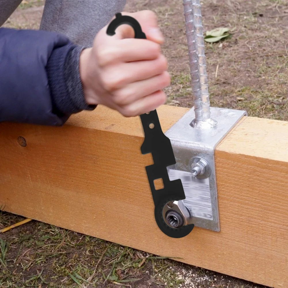 

1Pc Multi-function Steel Wrench Steel Spanner Field Operation Tool (Black)