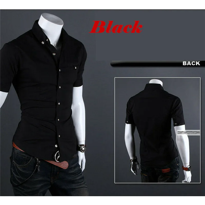 

New Fashion Mens Luxury Stylish Shirts Solid Color Long Sleeve Slim Fit Shirt Men Slim Office Wear Shirt Turn-down Collar Casual