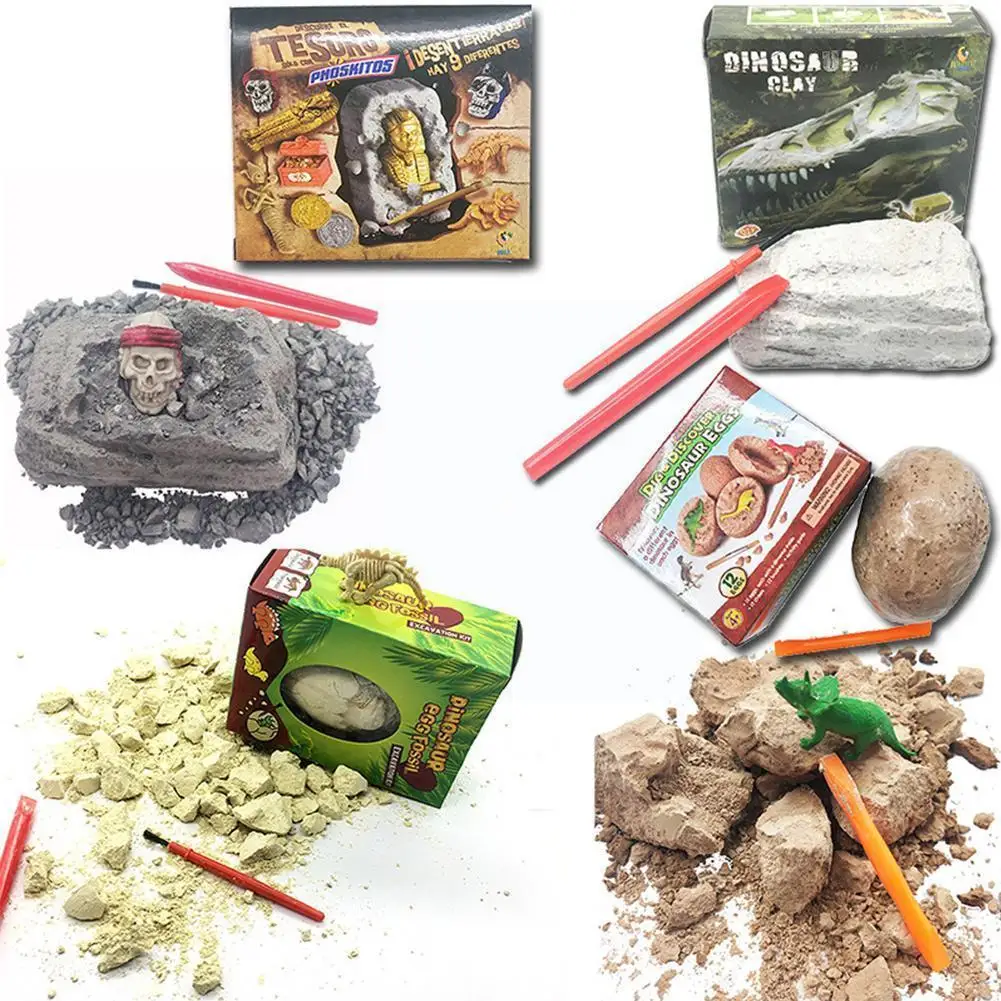 DIY динозавр яйца игрушка Новинка копающие ископаемые детские игрушки животные