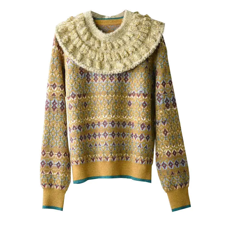 Новинка Высококачественная трикотажная одежда Ms ранней осени наборы с золотым