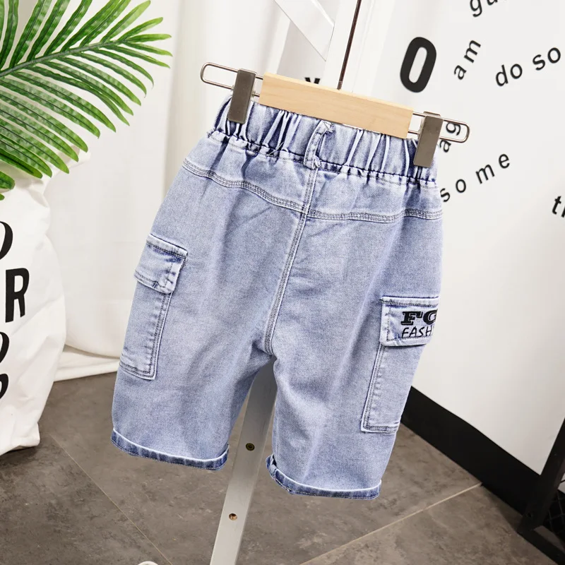 

2PCS WLG Boys Outfits Kids Summer Floral Printed White Black T Shirt and Denim Short Set Baby Boy Fashion Clothes for 2-6 Years