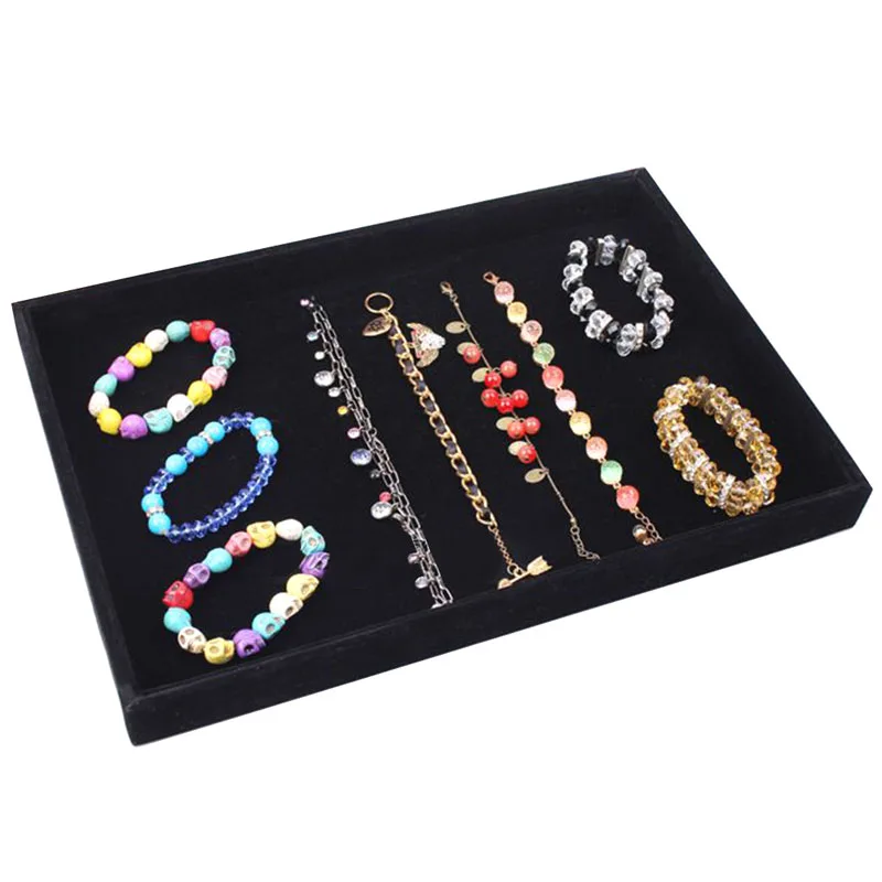 

Velvet Jewelry Earring Necklace Bracelet Display Case Box Tray Holder Storage