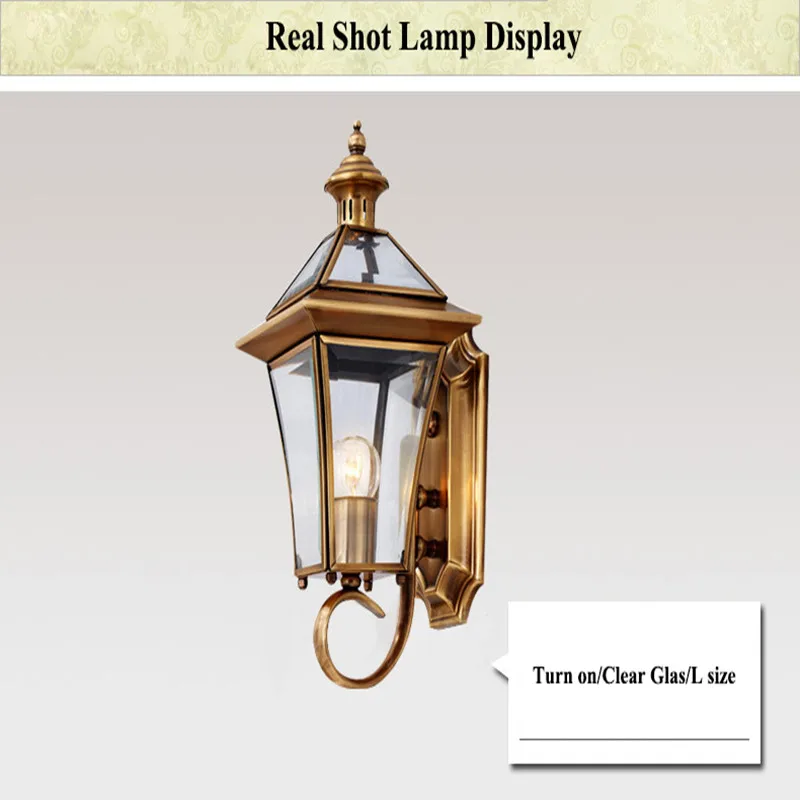 Europe Retro Glass Led Wall Lights Fixtures Lustre Copper Indoor Balcony Lamp Outdoor Waterproof Light Luminarias | Лампы и освещение