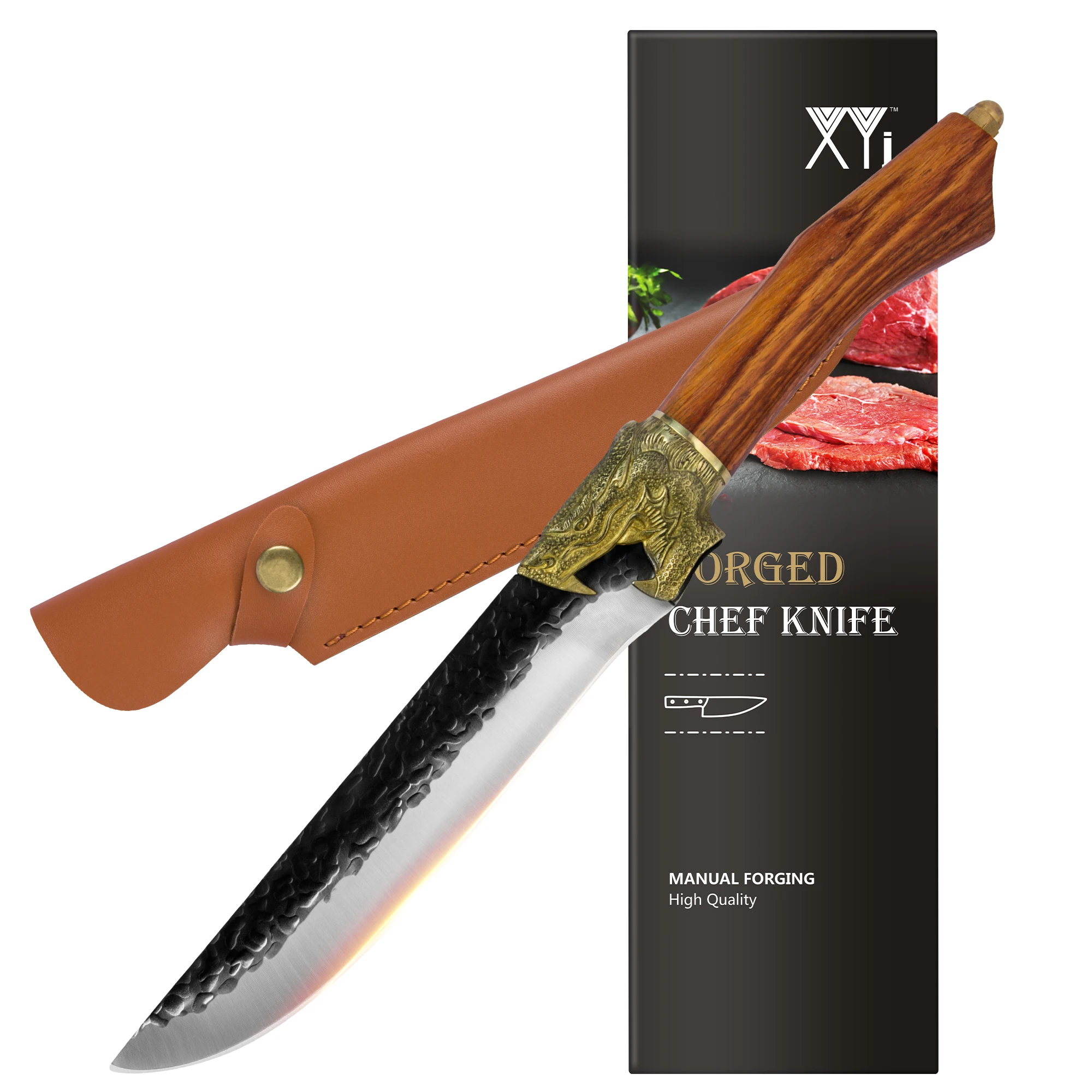 

Прямая поставка, США, местная доставка, 8-дюймовый шеф-нож, кухонный 7CR1 7 нож из нержавеющей стали для нарезки, нож для готовки, уличный инстру...