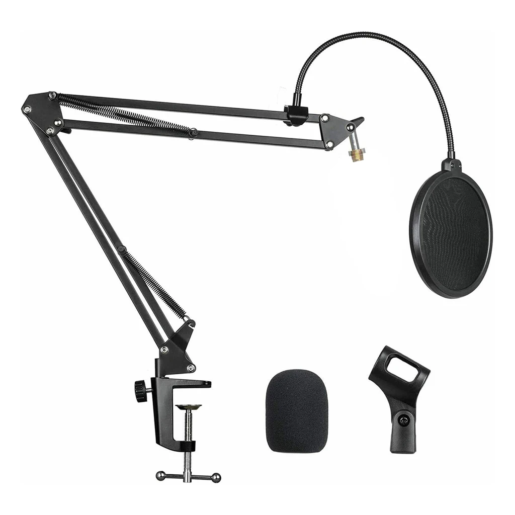 

Microphone Stand Adjustable Boom Scissor Mic Stand Filter