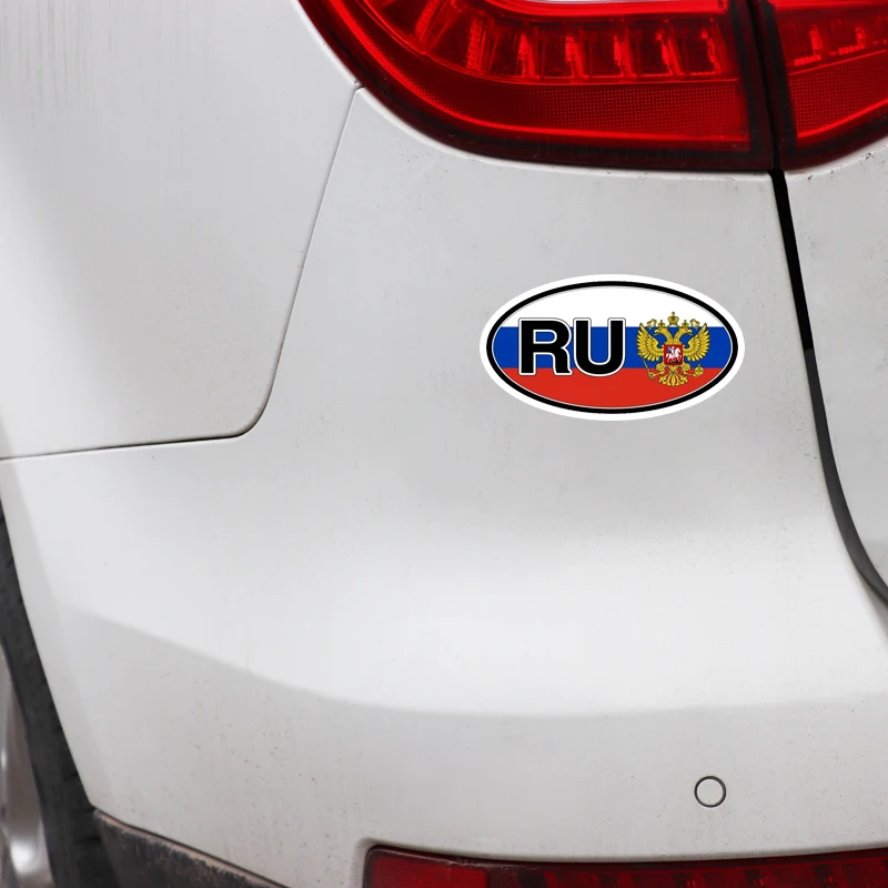 14 6 см * 8 5 креативный RU флаг наклейка &quotРоссия&quot Светоотражающая автомобильная
