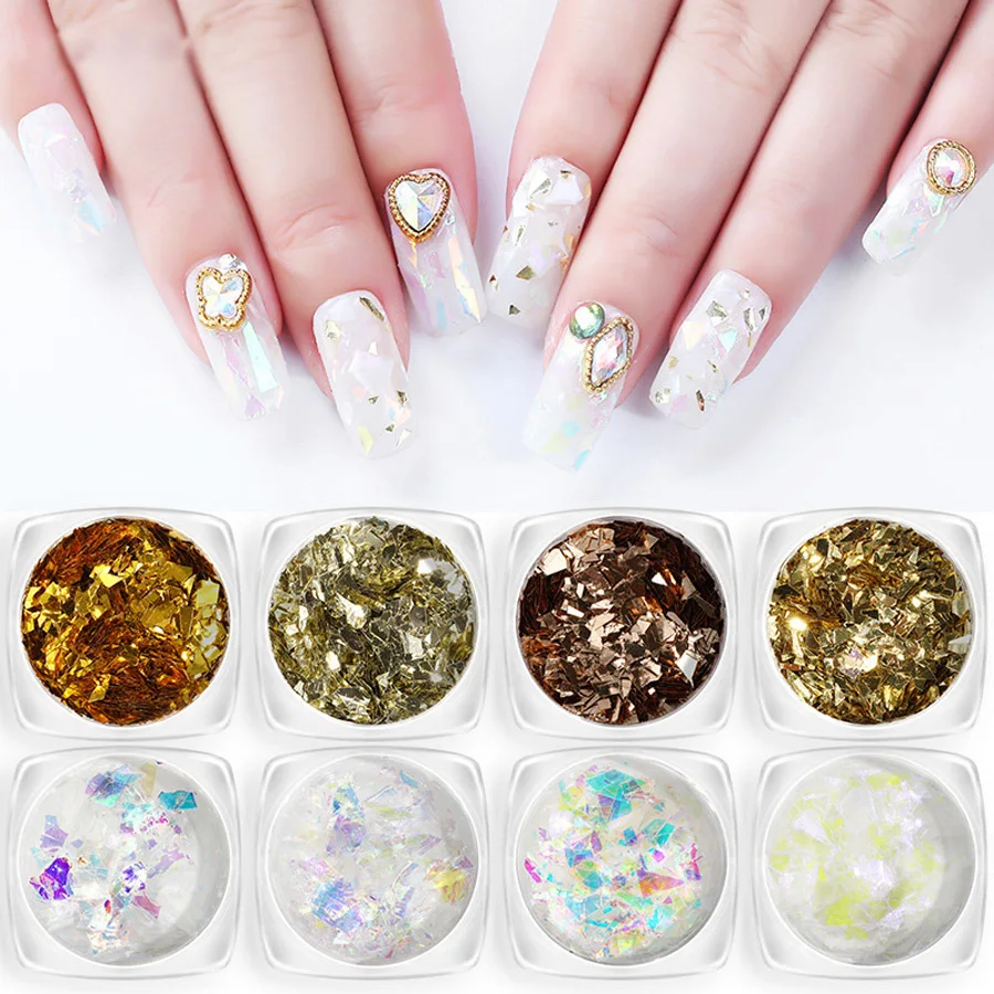 Bittb гель лак для ногтей блестки AB Цвет голографические золотые серебряные пряди