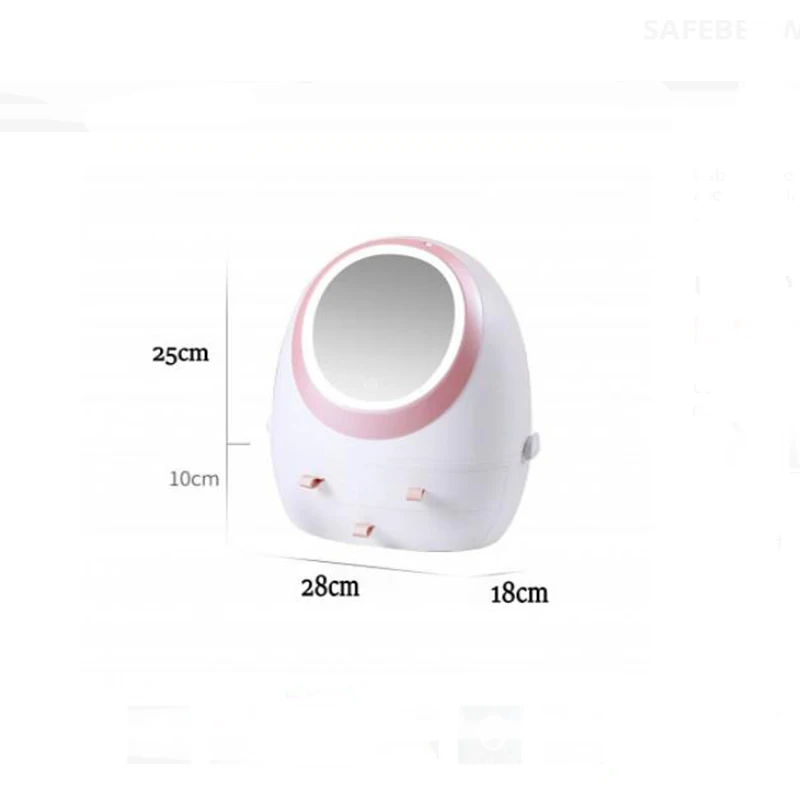 2019 Новый светодиодный HD зеркальный косметический чехол с зарядкой от USB коробка