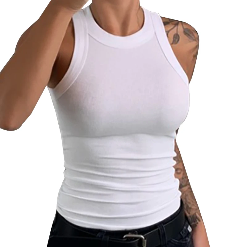 Майка VICABO Женская Облегающая майка без рукавов женская одежда топ женские топы
