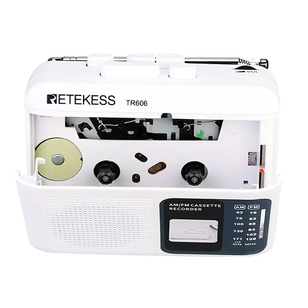 Retekess TR606 2 Band FM/AM портативное радио с воспроизведением кассеты Диктофон поддержка Встроенный/внешний микрофон Запись