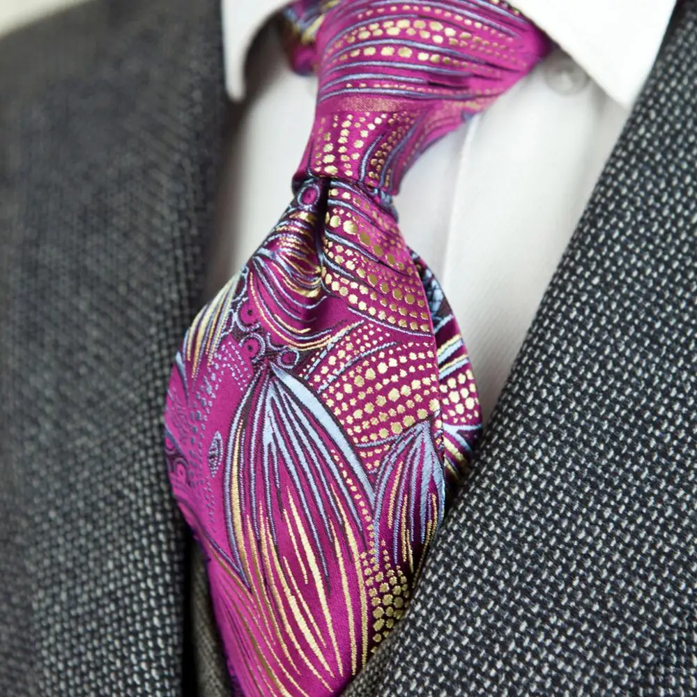 Мужской галстук с цветочным принтом темно синий небесно голубой бирюзовый