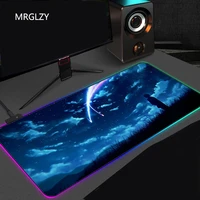 rgb glow top quality anime your name unique desktop pad game mousepad free shipping large mouse pad 40x90cm gaming accessories