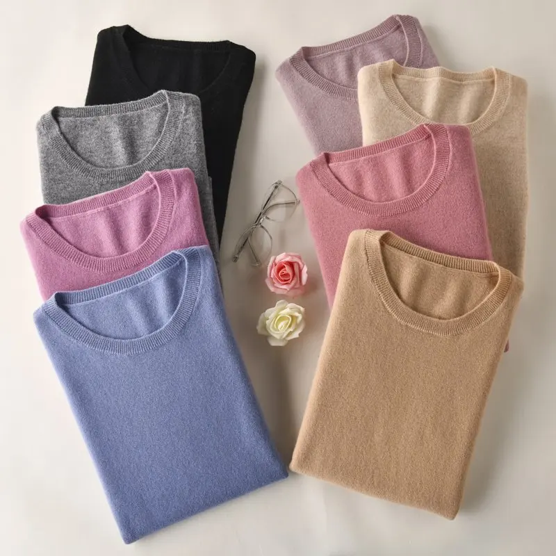 100% Pure Merino Wool Women Summer T Shirt Knitted Short Sleeve O-Neck Kintwear Basic Female T-shirt Pullover Base Tee Sweater | Женская