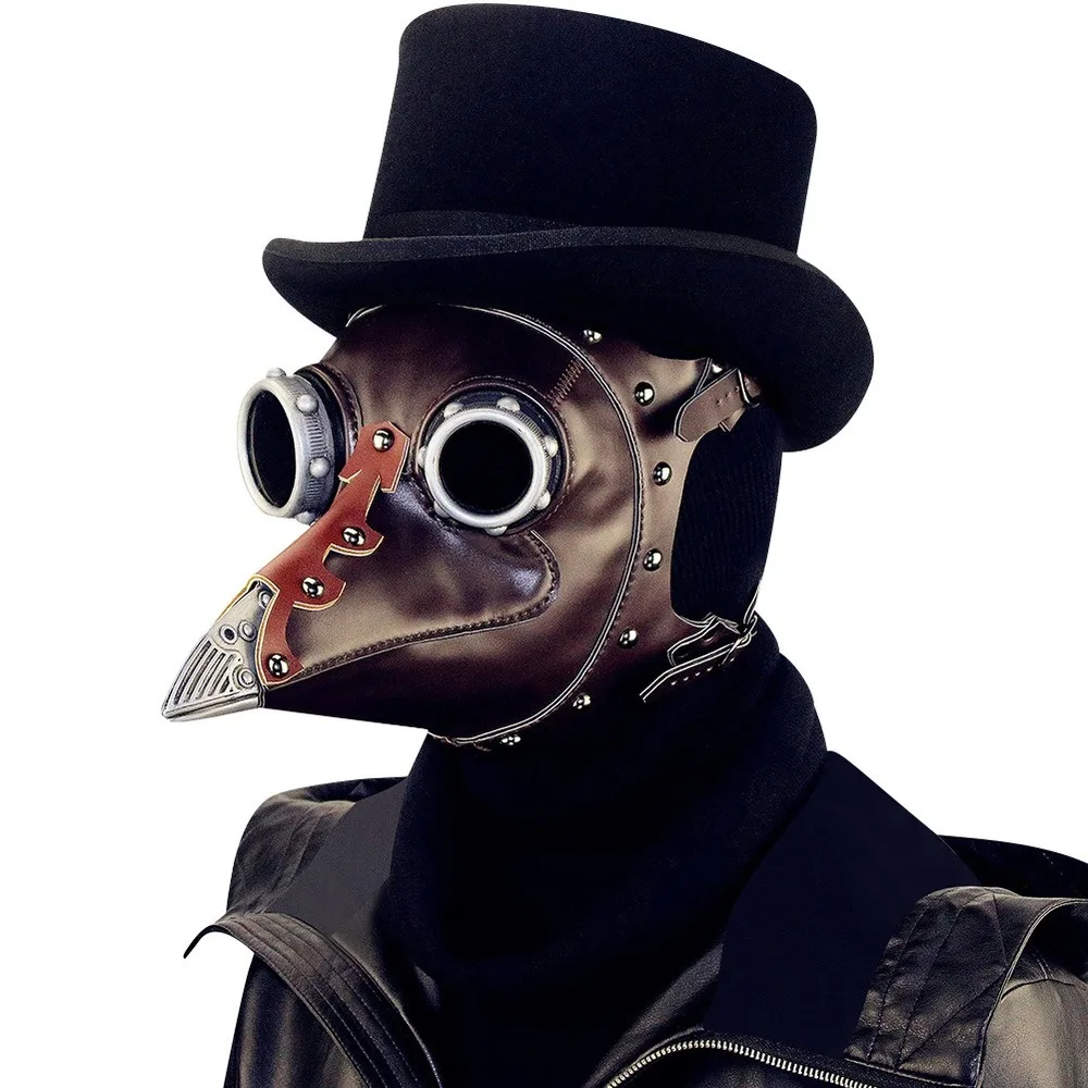 

Steampunk European and American plague long beak doctor mask Halloween party cosplay bar performance props